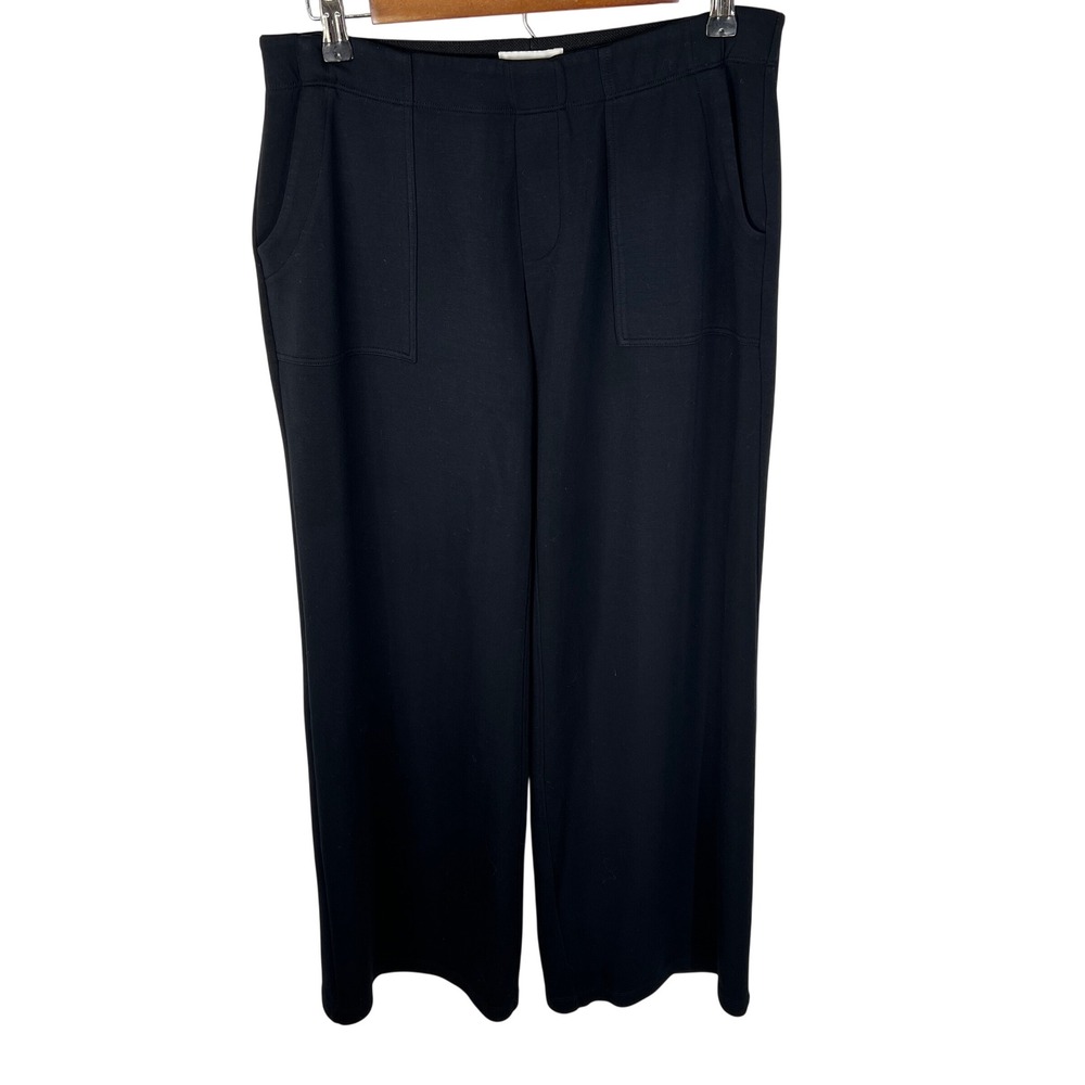 Weekend Los‎ Angeles Black Wide Leg Patch Pocket Knit Pants Womens Large L